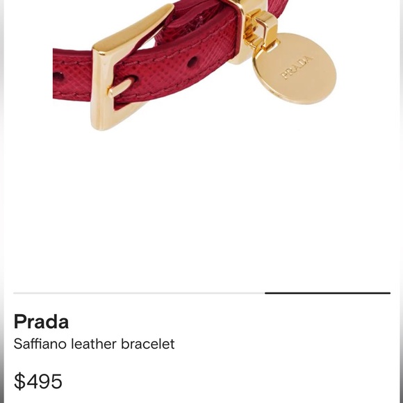 PRADA Saffiano leather bracelet - Picture 2 of 4